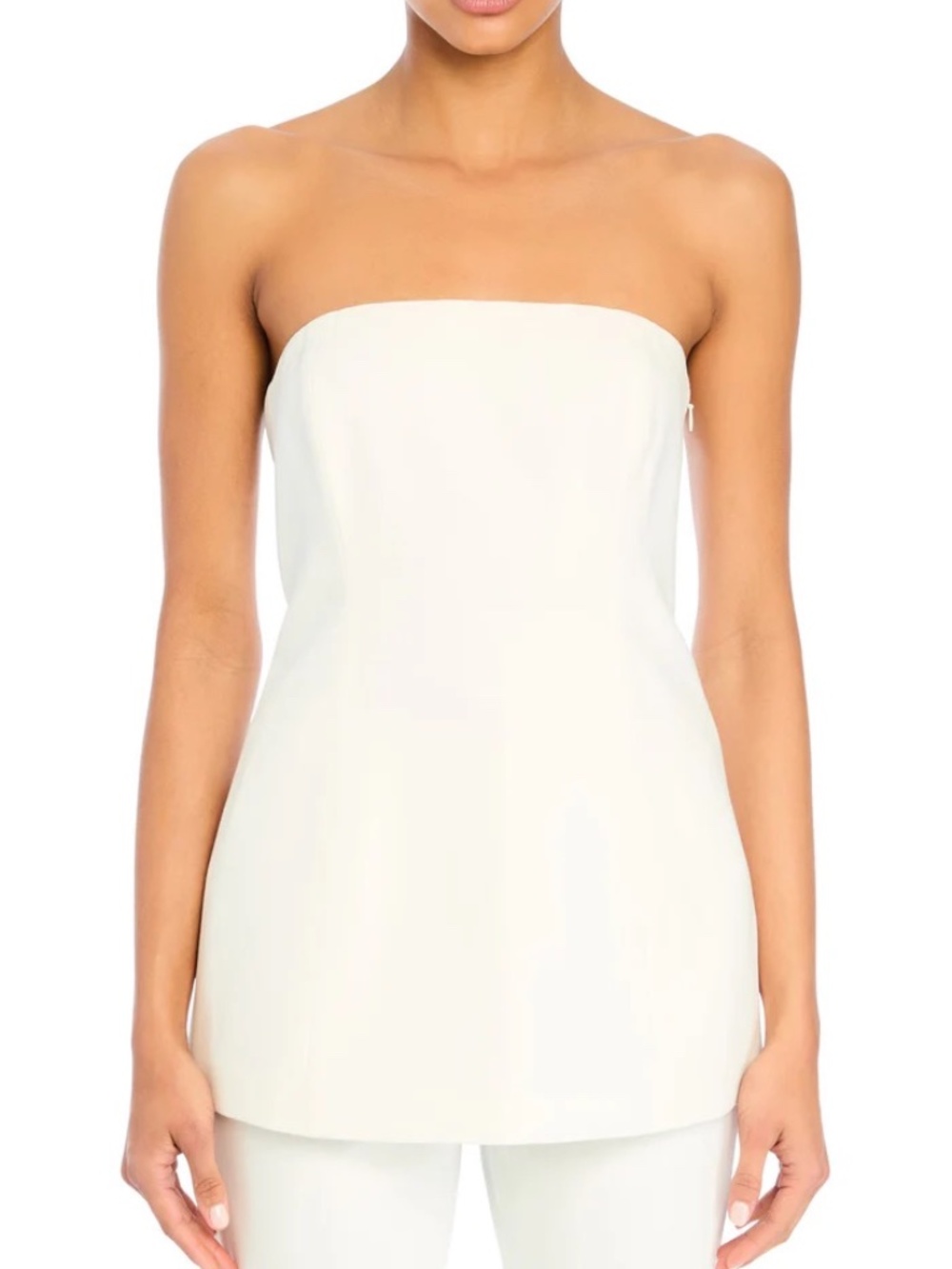 SER.O.YA Isolde Strapless Top Eggshell NWT Size S Minimalist Structured Tube Top